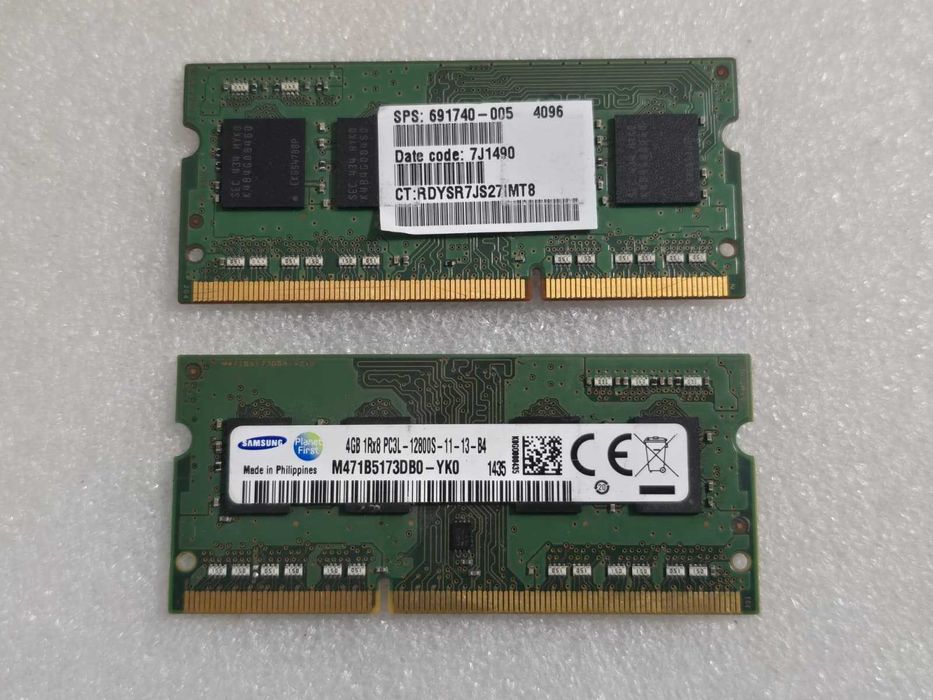 Kit memorie laptop Samsung 8GB (2 x 4GB) PC3-12800 DDR3 1600MHz 1.35V