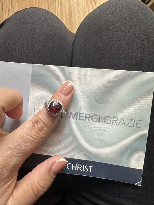 Кольцо с рубином и бриллиантами