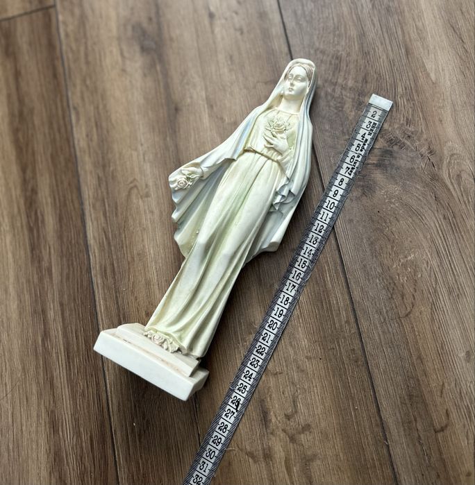 Statueta Sfanta Maria•Alabaster White&Blue•27cm-Cadou