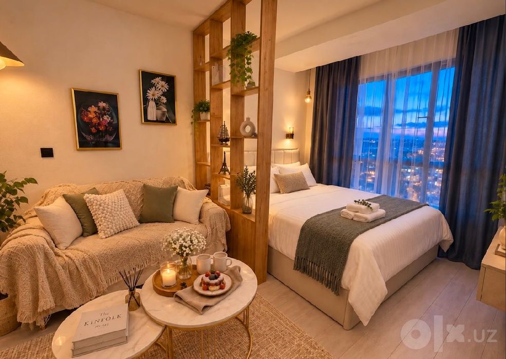 Стильная студия рядом с метро  Ойбека, Modera Tower