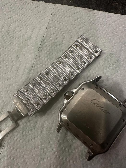 Iced out Cartier Santos