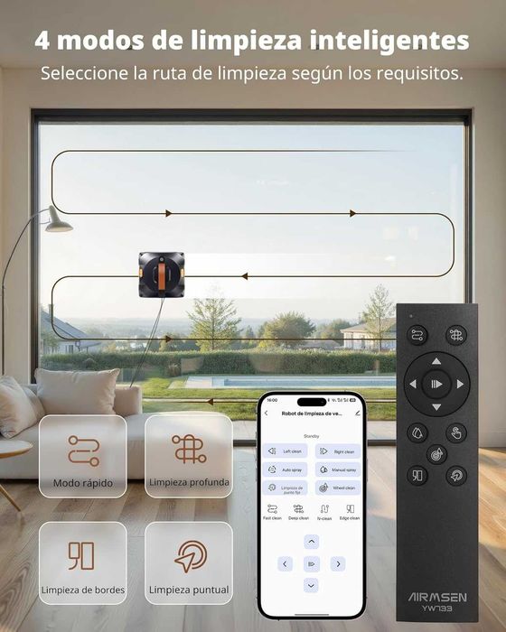 Робот за почистване на прозорци AIRMSEN YW733,Гаранция