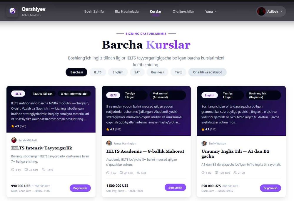 Premium web-sayt yarataman | Telegram bot | Landing Page