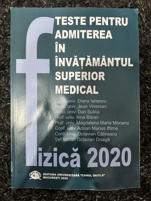Vând cărti pentru admitere la medicina Bucuresti (Corint)