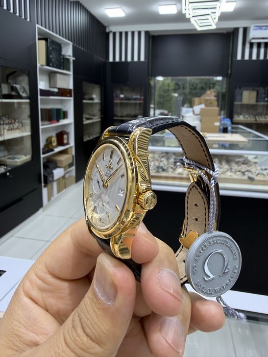 Золотые Часы Omega De Ville Chronometer 18k 750пробы