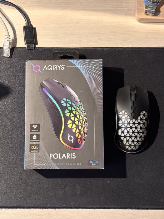 Mouse Gaming Wireless AQIRYS Polaris RGB - Ultra-Light - Full Box