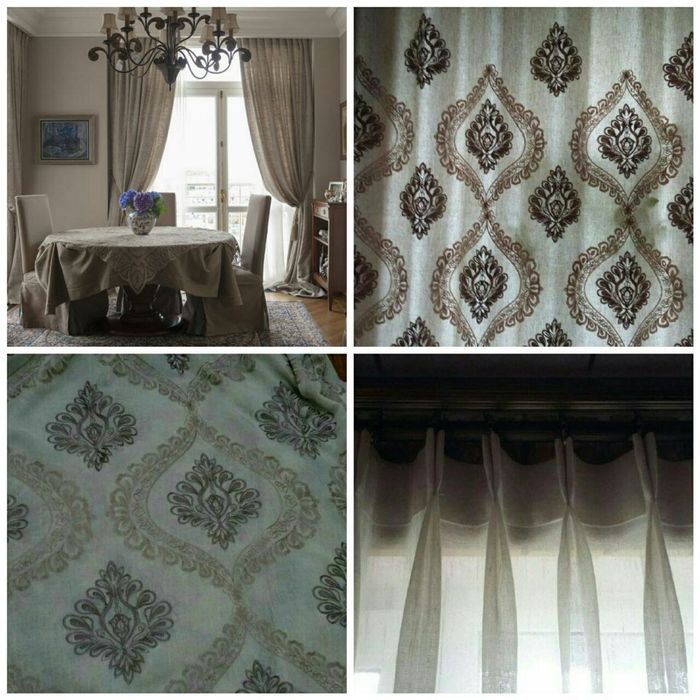 Лён плотные шторы бу