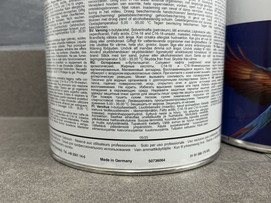 Filler grund epoxi Glasurit ud pe ud 3 litri plus intaritor