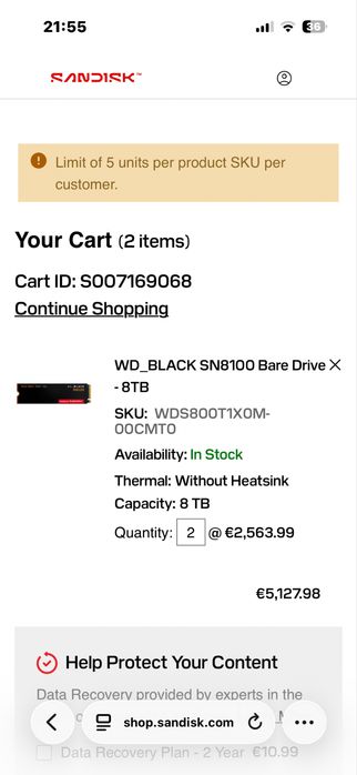 WD_black SN8100 NVMe SSD - 8TB