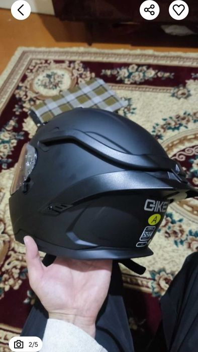 Мото шлем GIKE qike M черный