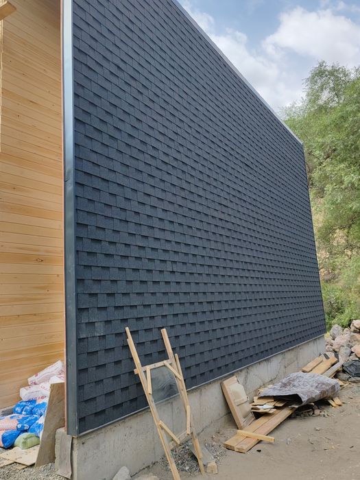 Юмшок черепица Андулин 2 слойли битум черепица. Профнасьил ва тегола