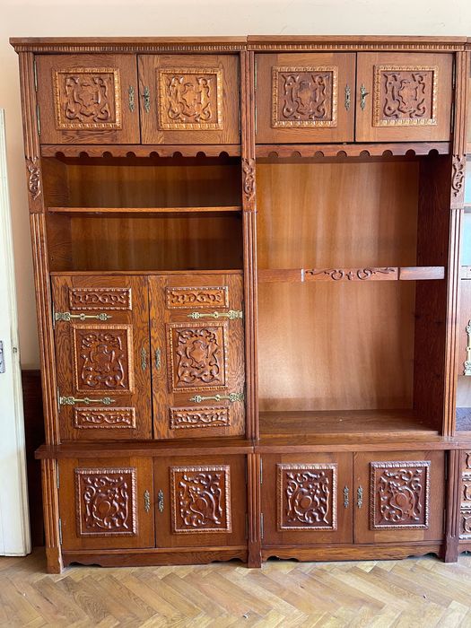 Mobilier din lemn masiv - biblioteci + birou