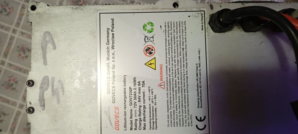 Baterie trotineta 72v 30de ah