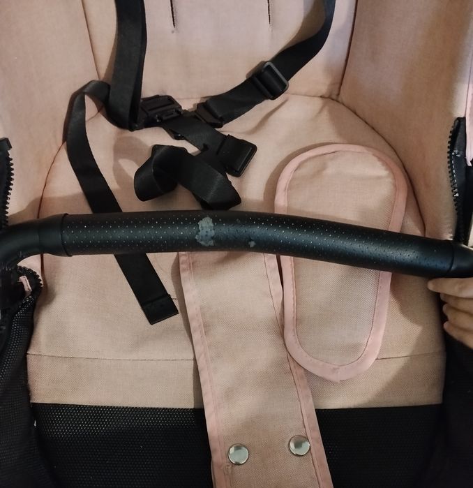 Комбинирана бебешка количка 2 в 1 Moni - Florence, розова