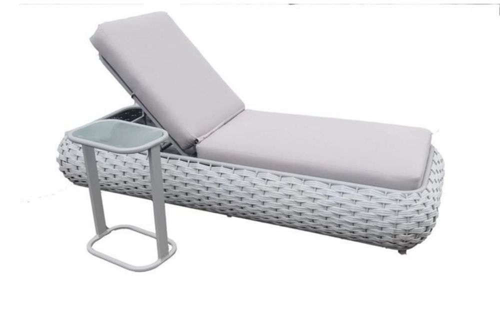 Set sezlong 4 piese (2 sezlonguri + 2 masute)