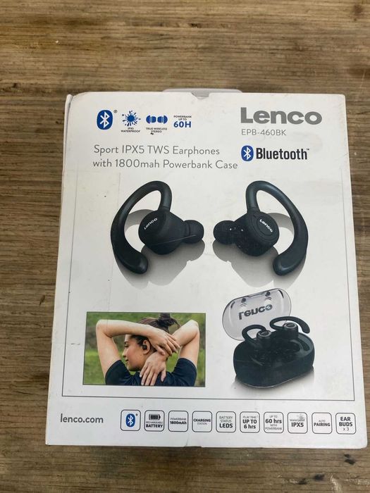 Bluetooth слушалки за уши LENCO EPB-460BK