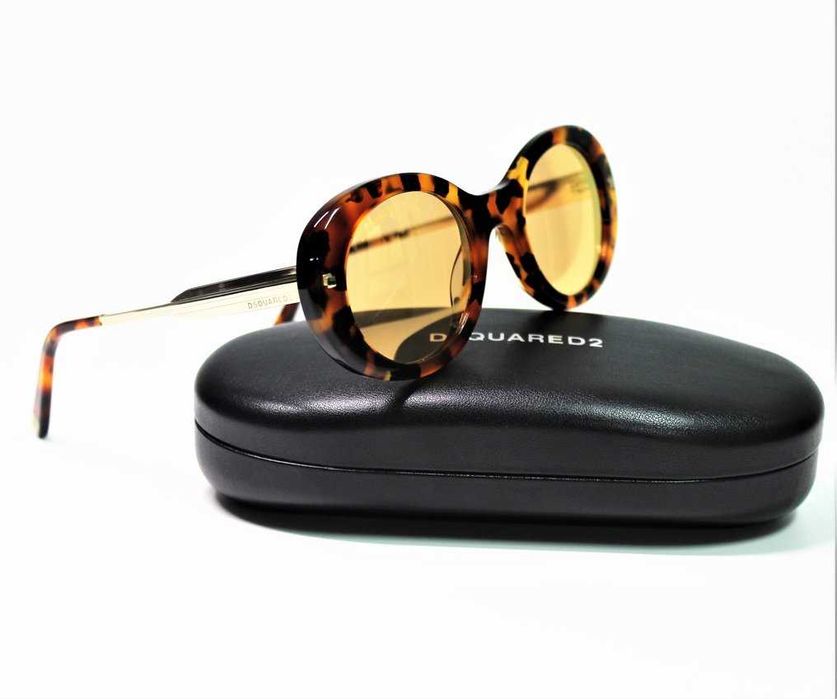 %ПРОМО% DSQUARED2 – Дамски огледални слънчеви "TIGER’S EYE" очила нови