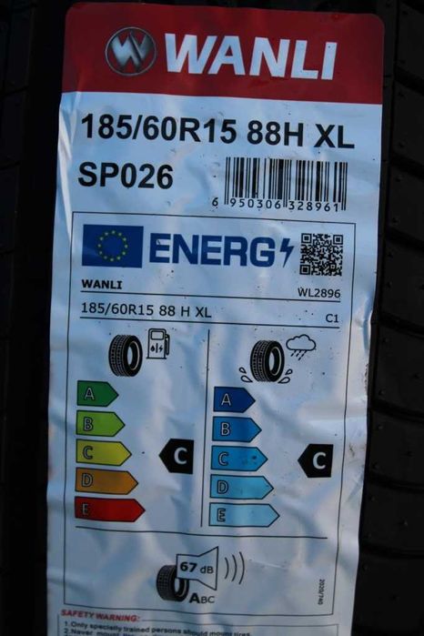 Anvelope vara noi 185/60R15 88H, XL, Wanli, DOT 2026