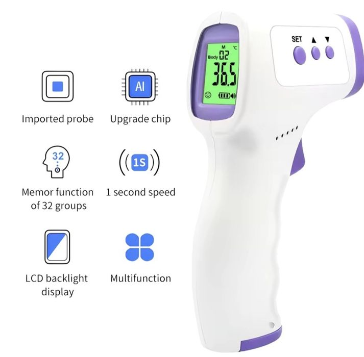 Nou! Vand termometru digital non contact cu baterii bonus!