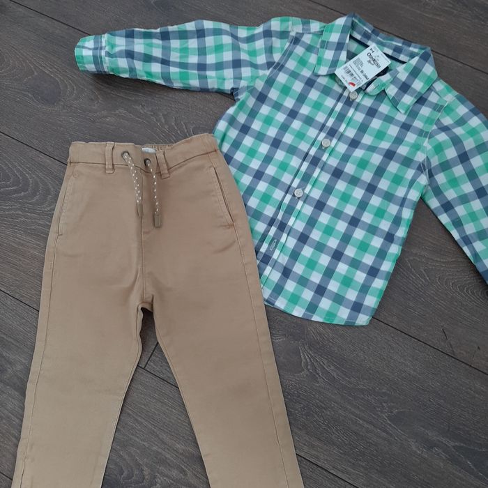Set Cămașă si Pantaloni copii 2 ani Mango si Oshkos