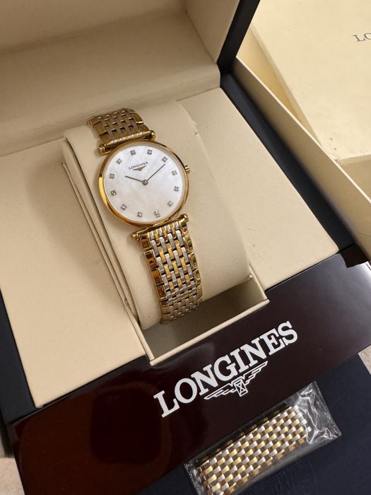Ceas dama Longines - Original, Sidef, Bicolor, Cutie