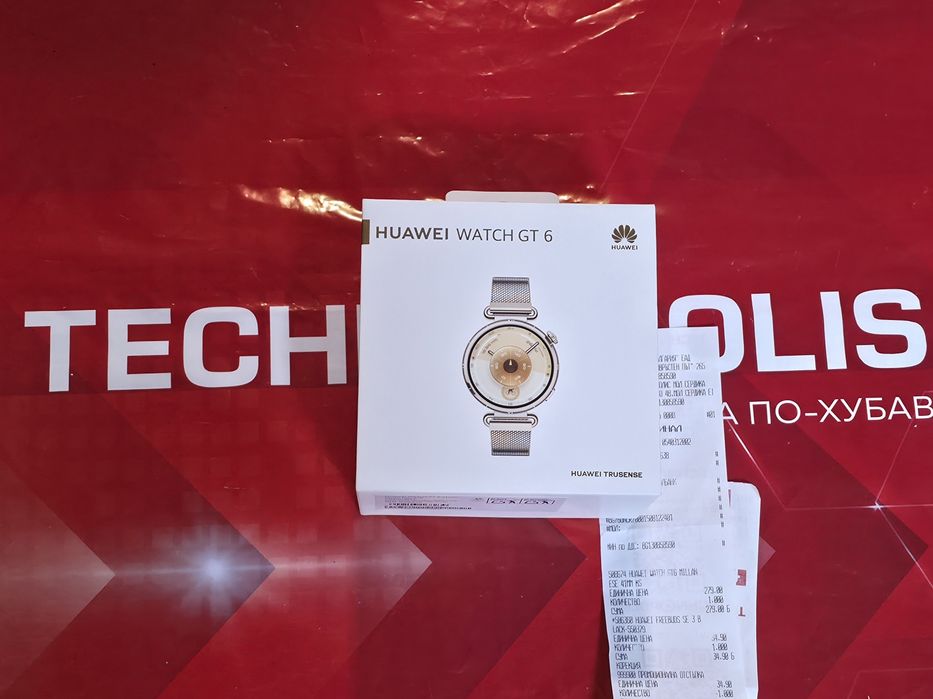 КАТО НОВ 41mm Huawei watch GT 6 Гаранция Технополис 2028 GOLD / GT6