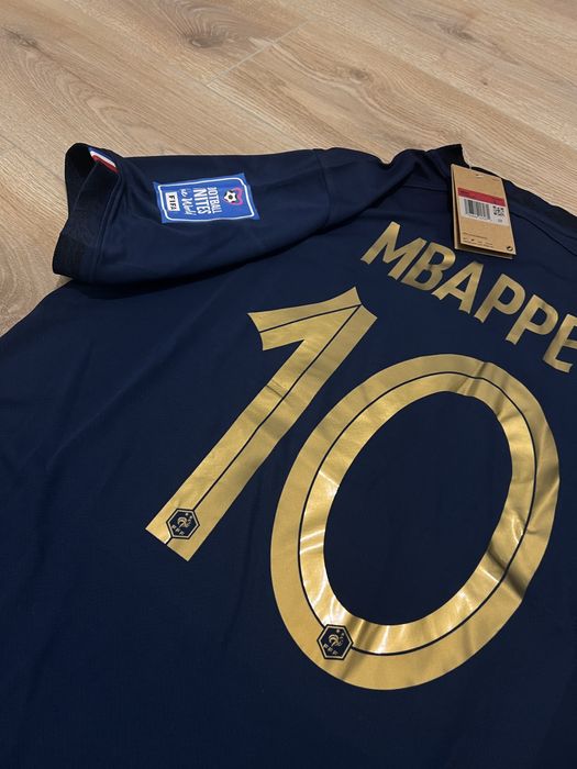 Tricou de Fotbal Nationala Frantei World Cup 2022 Mbappe 10 Marime L