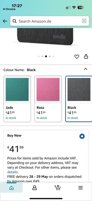 Husa originala amazon kindle paperwhite gen 12 / colorsoft sigilata