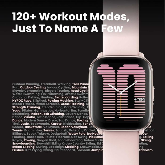 Смарт часовник Amazfit Active 42mm - GPS, Разговори, AMOLED (Черен)