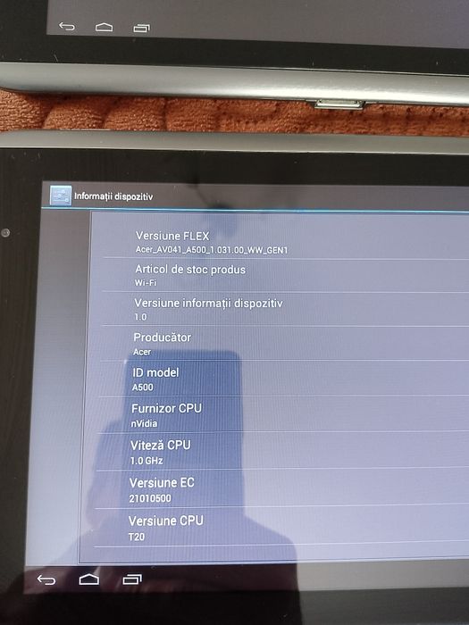 Vând sau schimb 2 tablete Acer iconia A500