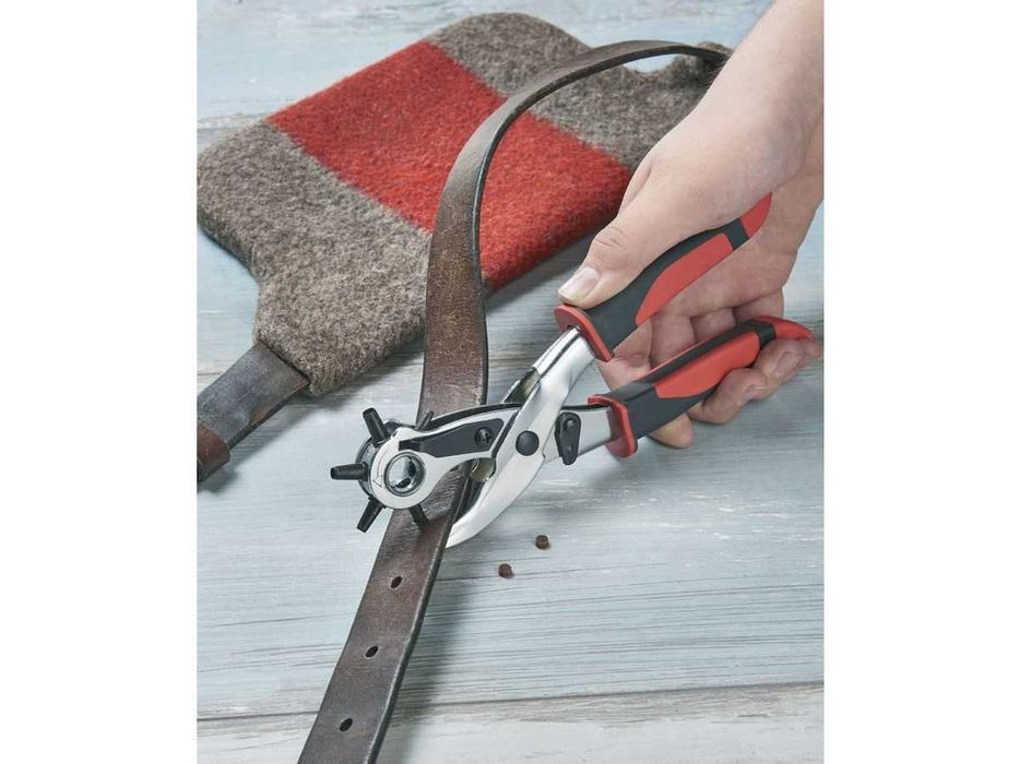 SET 3 CLESTI GAURIT si aplicat capse, cleste PREDUCEA, PERFORAT curea, piele pasla copertine, huse materiale groase; nou, sigilat realizat in Germania
