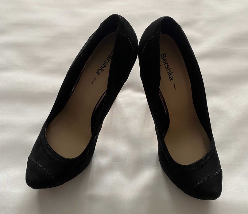 Pantofi dama, Bershka, piele intoarsa, 38