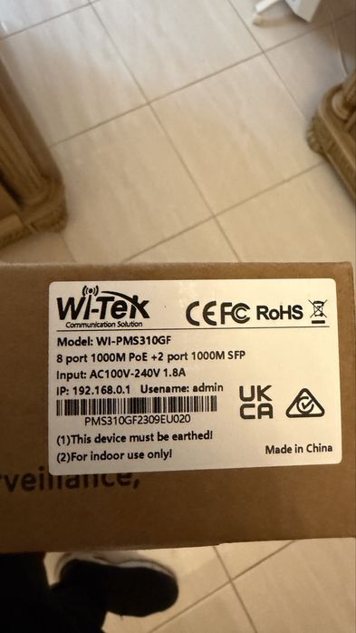 Менажеруем Суич Wi-Tek 8Gig + 2 SFP Management PoE Switch 8 PoE
