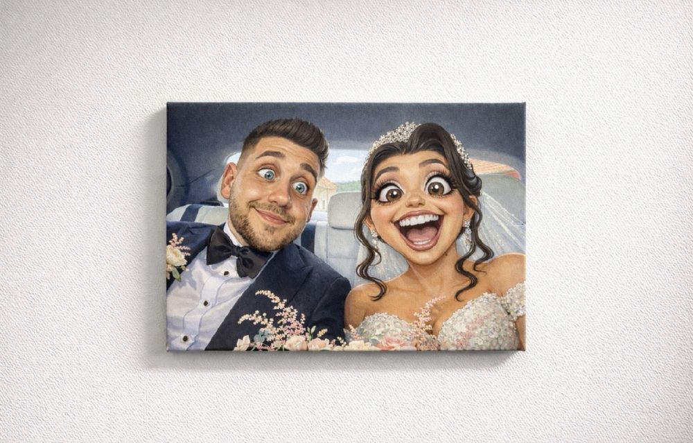 Caricatura cuplu personalizata