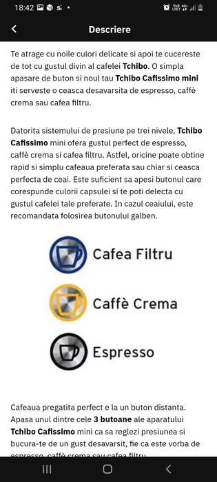 Aparat de cafea Tchibo