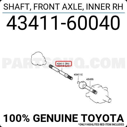 Полуоска TOYOTA LAND CRUISER 80 90-99/LAND CRUISER 100 1998/2008 RH