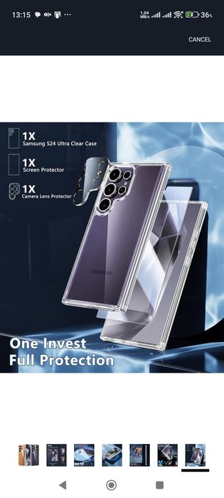 Husa + Folie sticla + protectie sticla camera Samsung S24 Ultra