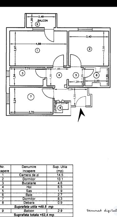 OCAZIE! Pacurari Ap. 3 cam decomandat et 4din10 intermediar