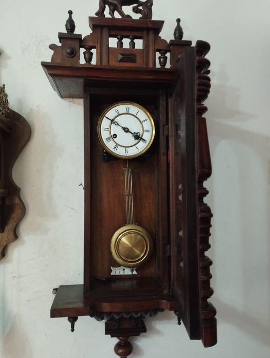 Ceas pendula de perete DRGM anii 1890-1900 cu pendul