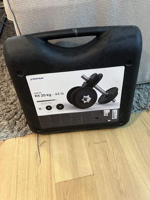Set gantere CORENGTH  20kg + 2 discuri 5kg + gantere