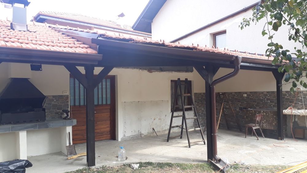 Дървени конструкци, Ремонт на покриви, навеси, Хидроизолации