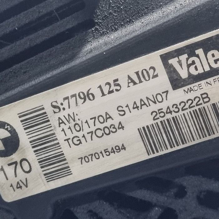 Alternator BMW X5 E70 3.0 2007 - 2010 235CP 2993CC M57 Euro4 (1443) Diesel 2543222B