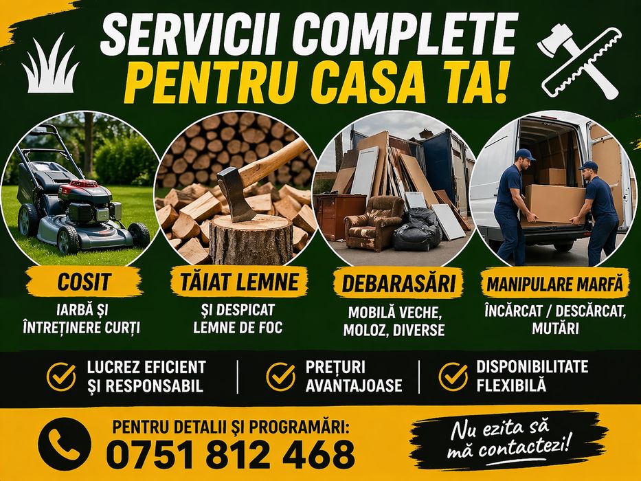 Servicii complete pentru gospodăria ta