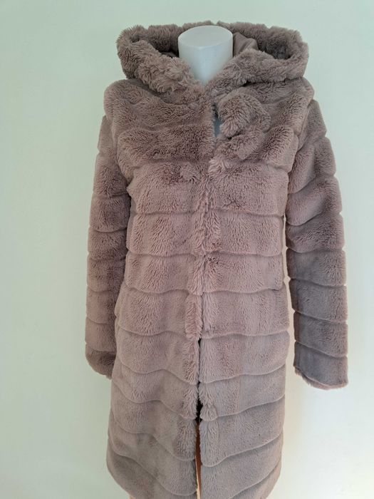 Дамско палто изкуствен косъм