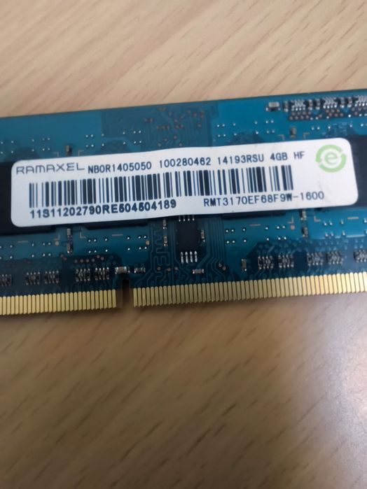 Память для ноутбука ddr3, 4gb, 1600