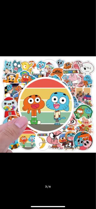 Водоустойчиви стикери Гъмбол / Gumball