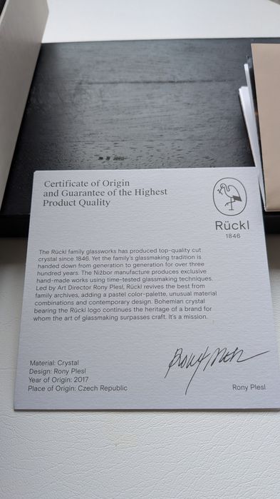 Ruckl - Pahare whiskey cristal designer Rony Plesl