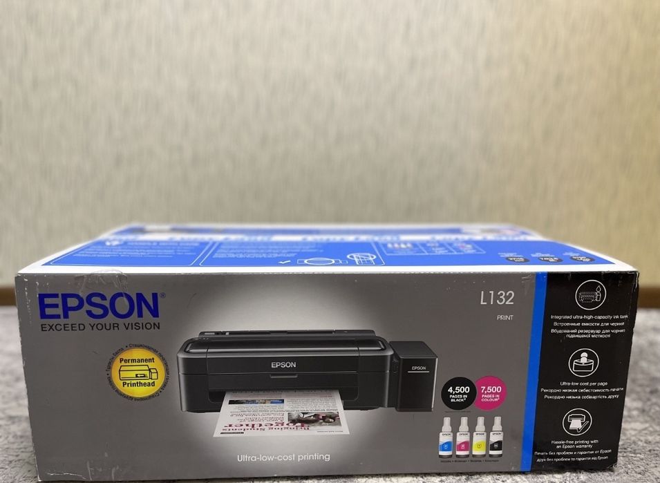 Цветной принтер Epson L132 СНПЧ