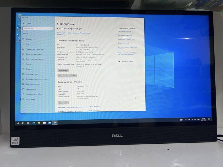 моноблок Dell OptiPlex 3280 All-in-One i5-10500t 8gb 256 ssd сенсорный