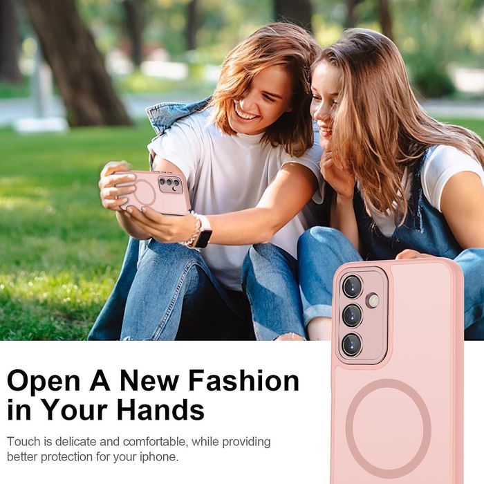 Матов magsafe кейс за samsung galaxy a36 - розов